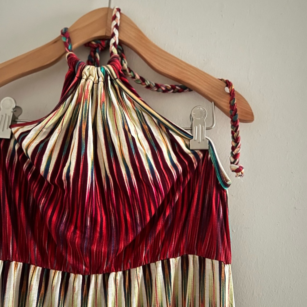 Julienne W Resort High Neck Beach Dress Sz L